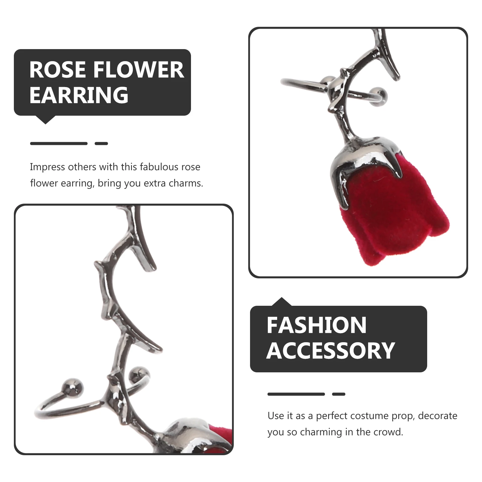 

Women Earring Cartilage Flower Cool For Girls Wedding Statement Rose Ear Jewelry Daily Wear Special Occasions Earrings