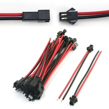 Promoção! Conector macho para fêmea, SM 2 pinos, 15cm de comprimento, 10 pares