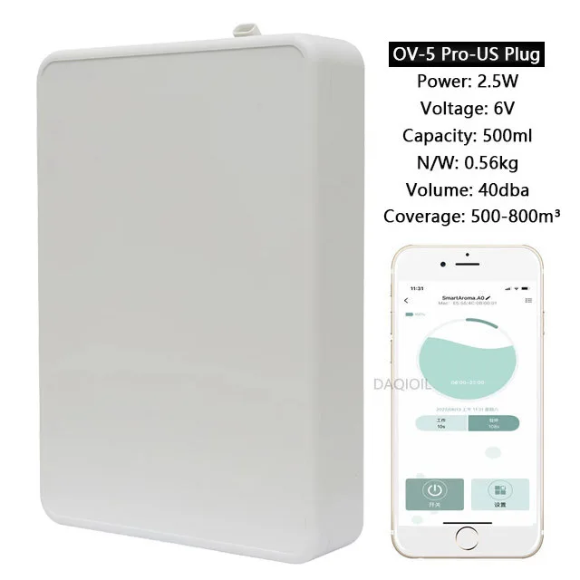 HAOYUNMA Intelligenter Aromadiffusor zur Wandmontage, Diffusor für ätherische Öle, APP-Steuerung, Duftdiffusor, große Abdeckung, Duftmaschine, Hotel, Zuhause 7