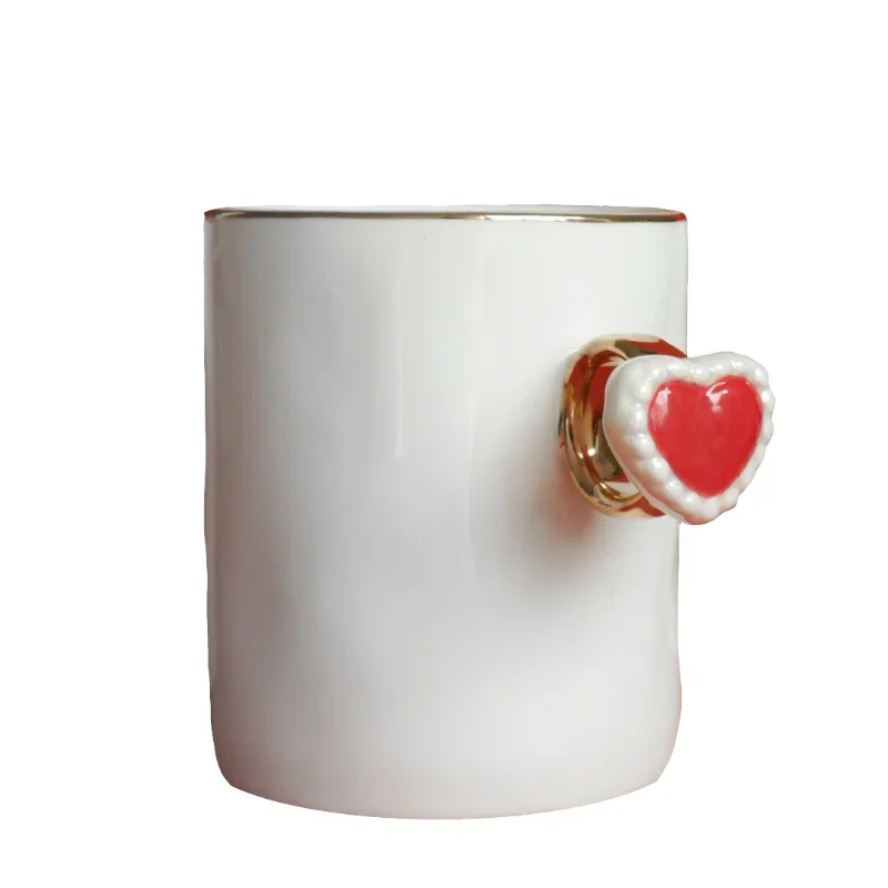 

Water cup with ring Ceramic mug Design sense Coffee cup Water cup Creativity