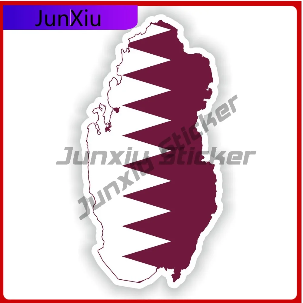 

Qatar Map Flag Silhouette Vinyl Sticker Graphics Custom Decals Car Decoration Suv Rv Guitar Stickers Accessories For Cars Truck