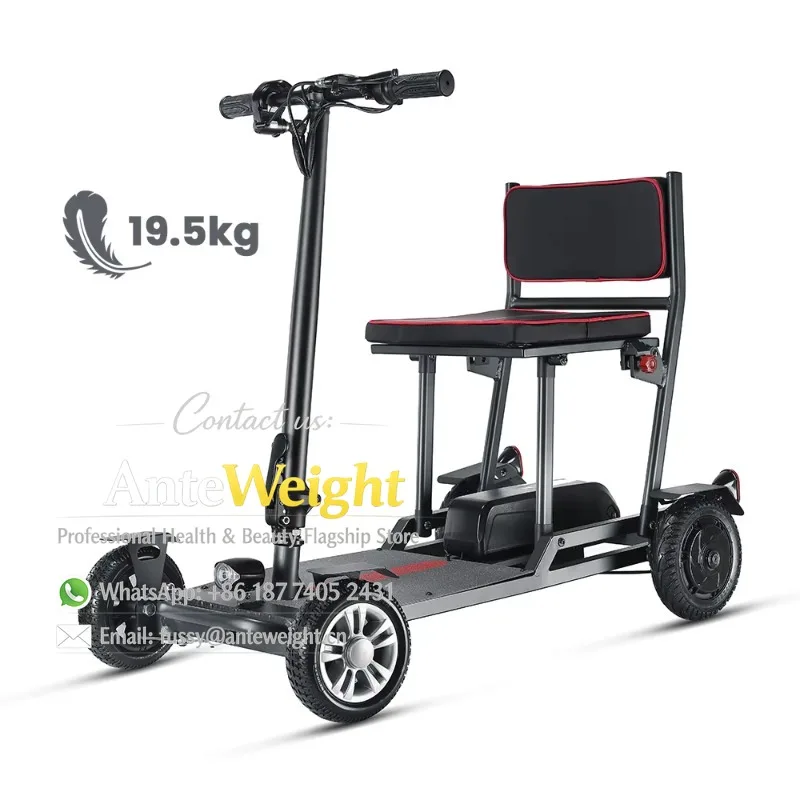

High Power Fast Folding Portable Scooter All Terrain Outdoor Travel 4 Wheels Mobility Scooter for Sale