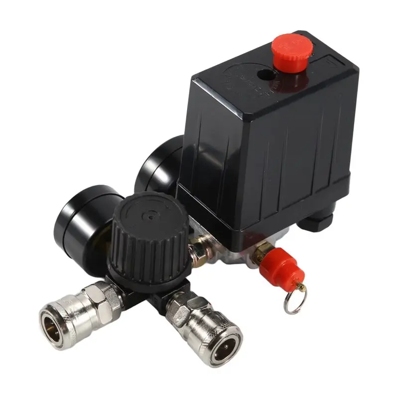 A78K Modern 3000L/Min Air Pump Control Valve 0-180 PSI Gauge 220V/380V Regulator Duty Air Compressor Pump Pressure Control Switc