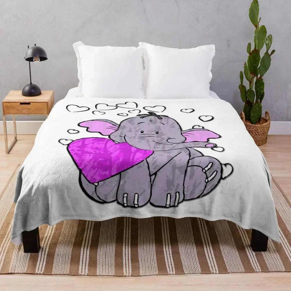 

Heffalump Valentine Throw Blanket Bed covers warm for winter Hairy Hairys Blankets