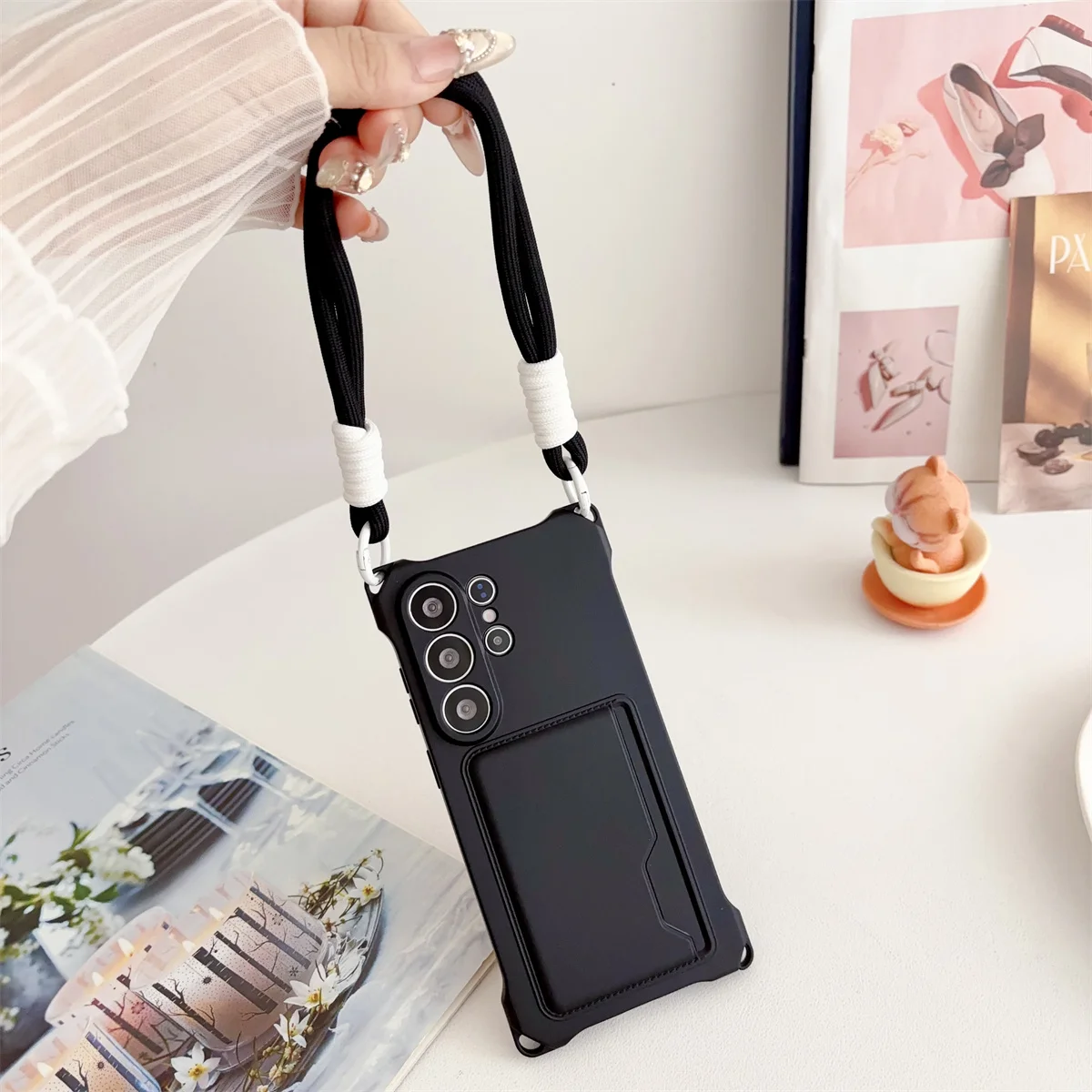 Handgelenkband Brieftasche Kartenhalter Handyhülle für Samsung Galaxy S26 S25 S24 Ultra S23 FE S22 Plus A17 A56 Silikon Schutzhülle – Detail 26