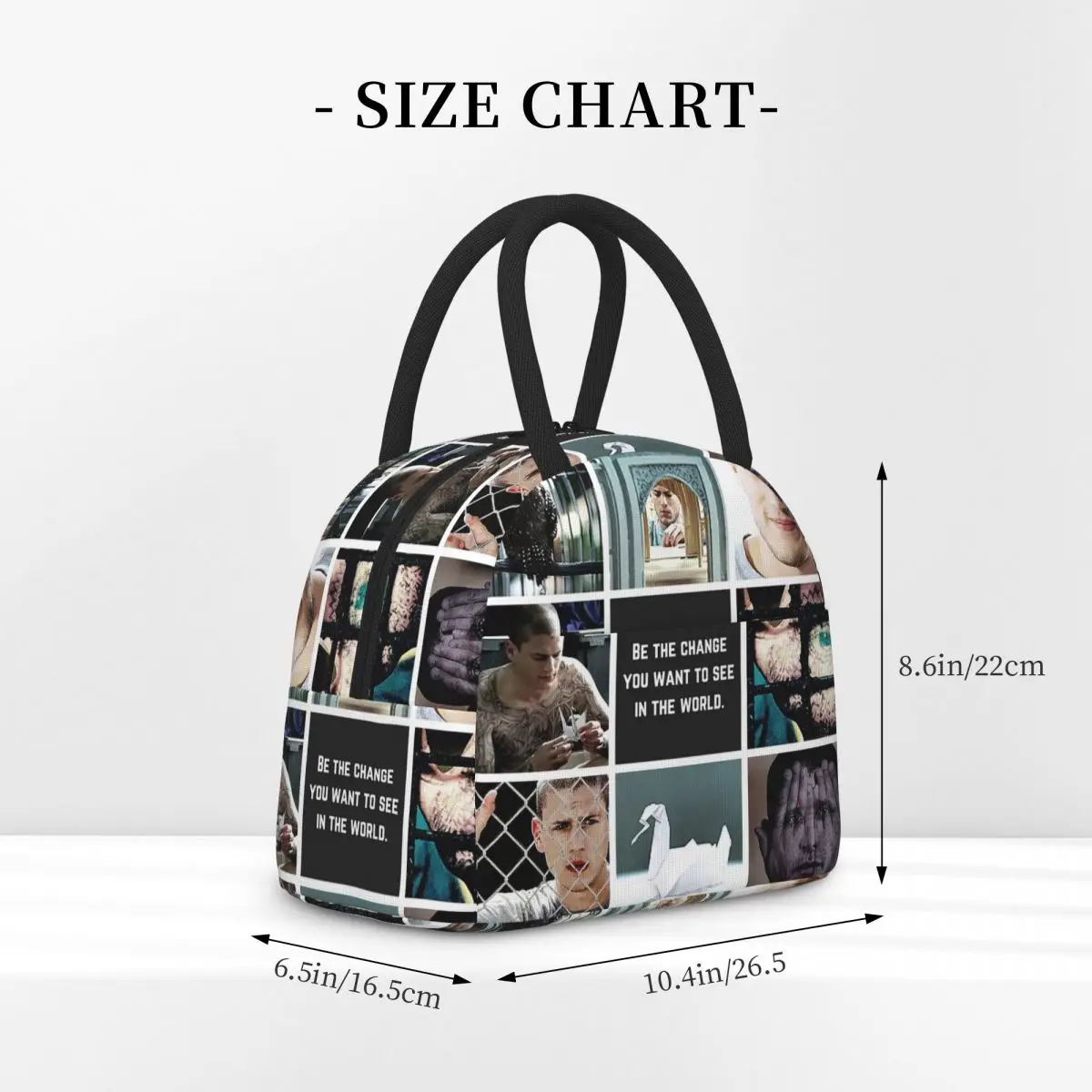 الجمالية مايكل سكوفيلد أكياس الغداء معزول بينتو صندوق المحمولة حقيبة الغداء نزهة أكياس حقيبة حرارية للمرأة فتاة السفر #2