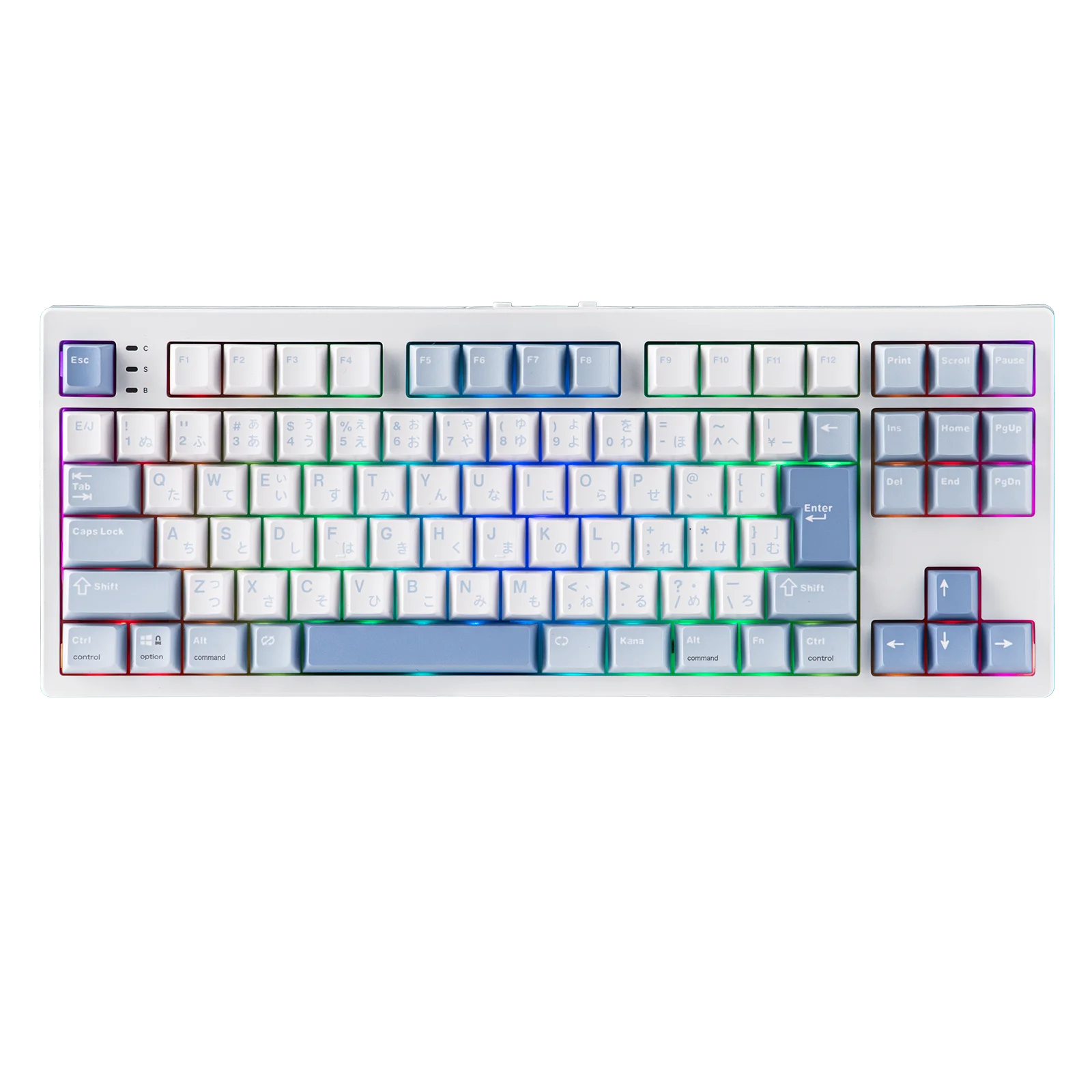 Japanese Version EPOMAKER TH87 JIS Layout TKL Layout Wired/Bluetooth/2.4GHz Wireless Mechanical Keyboard 10000mAh Battery RGB Backlight
