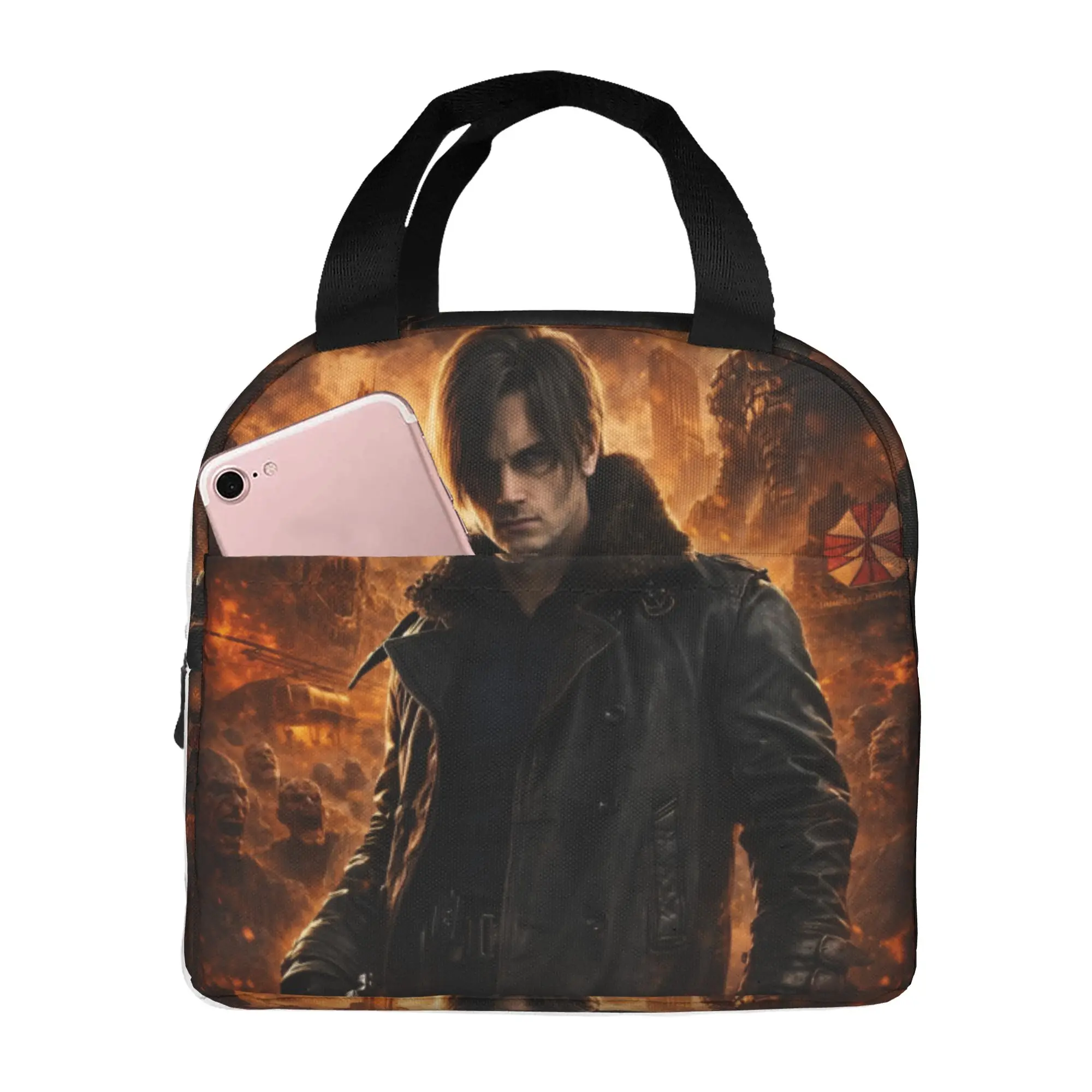 R-Residents Evils 9 Insulated Lunch Tote Bag Action Adventure Game Portable Cooler Thermal Food Lunch Box Outdoor Camping Travel