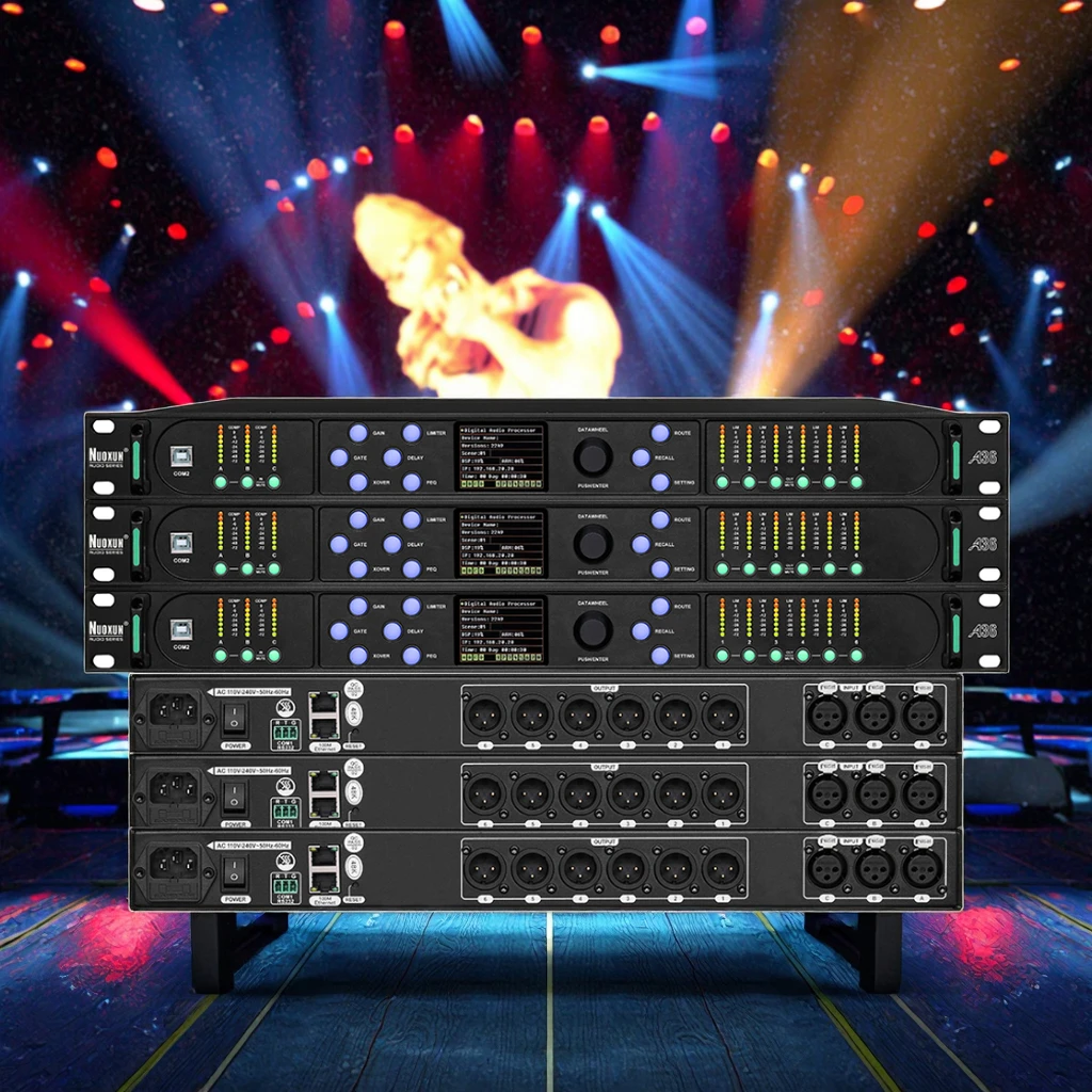 

96K Sample Rate Loudspeaker Management System with 3 Input & 6 Output Audio Processor High Precision Sound Equipment