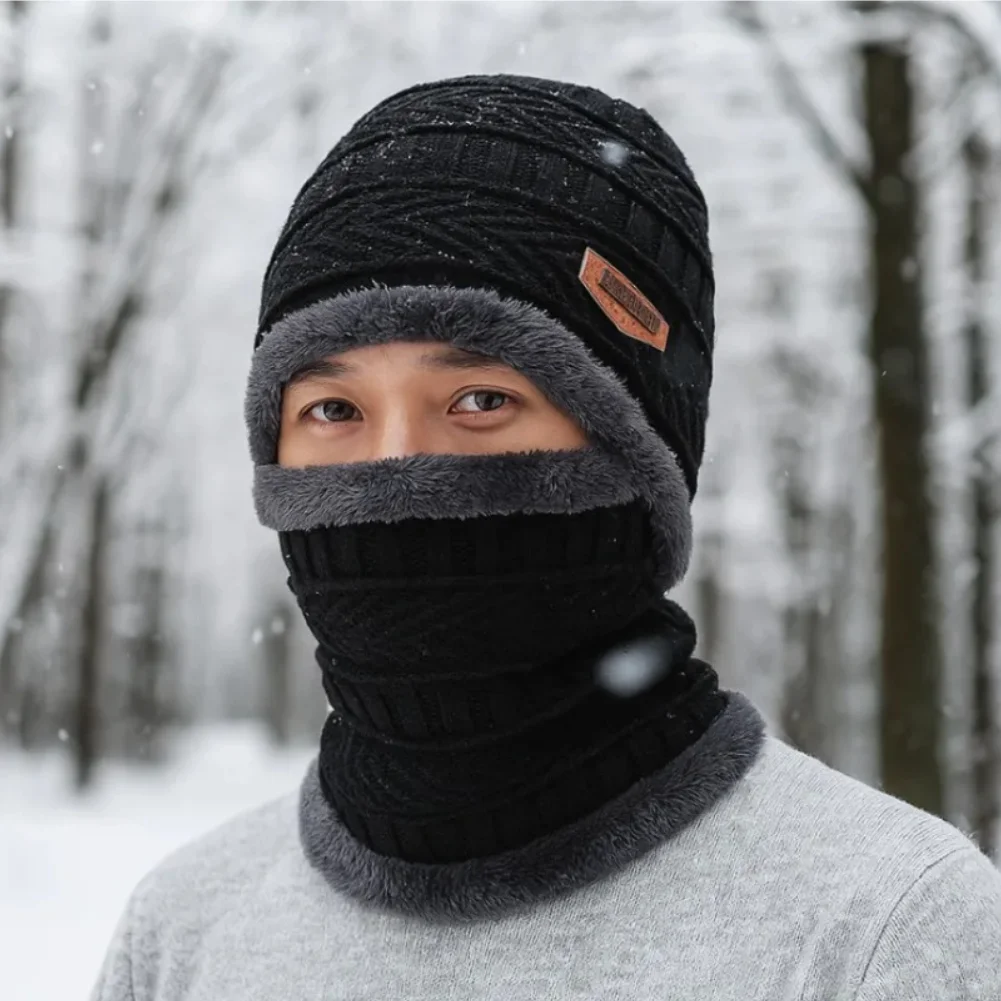 

Winter Autumn Balaclava Face Mask Scarf Combo Warm Windproof Thickened for Outdoor Riding Ski Snowboarding Face Protection