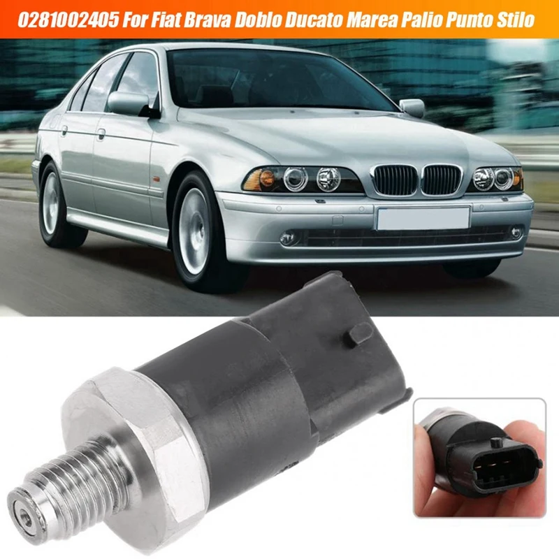 

Car Oil Fuel Injection Rail Pressure Sensor 0281002405 For Fiat Brava Doblo Ducato Marea Palio Punto Stilo Transmitter Parts