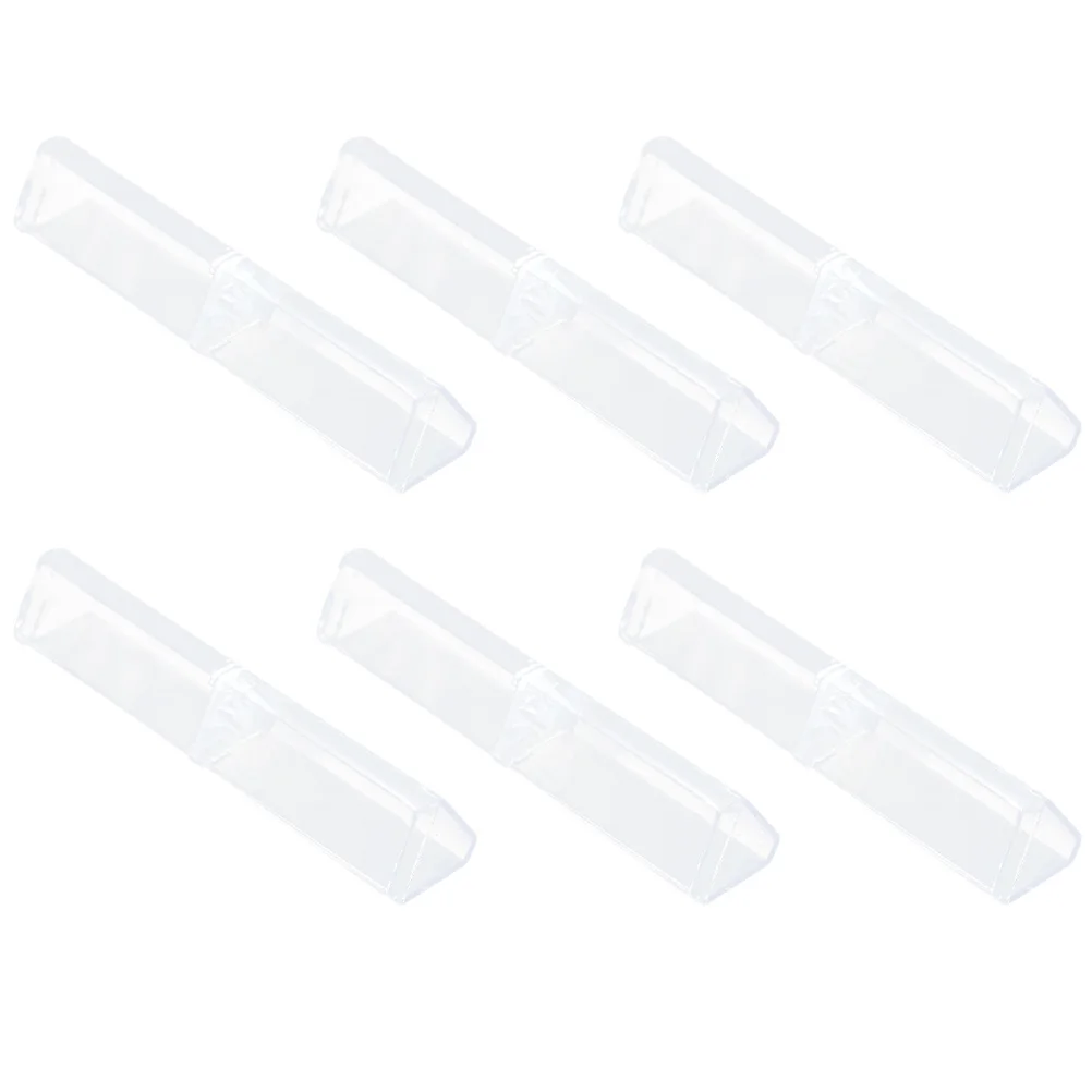 

6 Pcs Plastic Pen Box Portable Pencil Case Boxes Business Simple Design Storage