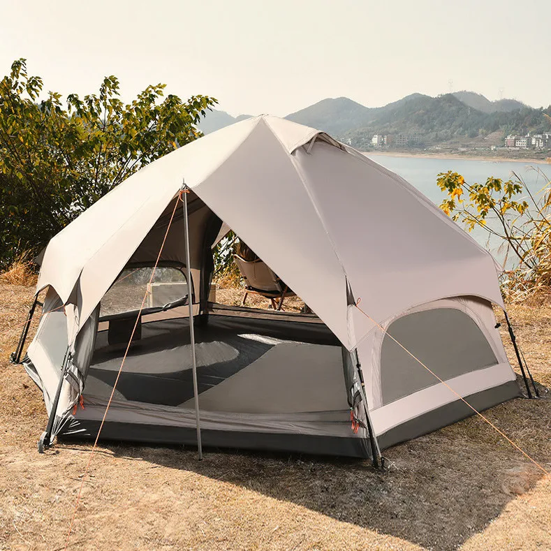 Outdoor Camping Fully Automatic Camp Sun And Rain Protection Tent Family Party Tent For 5-8 People