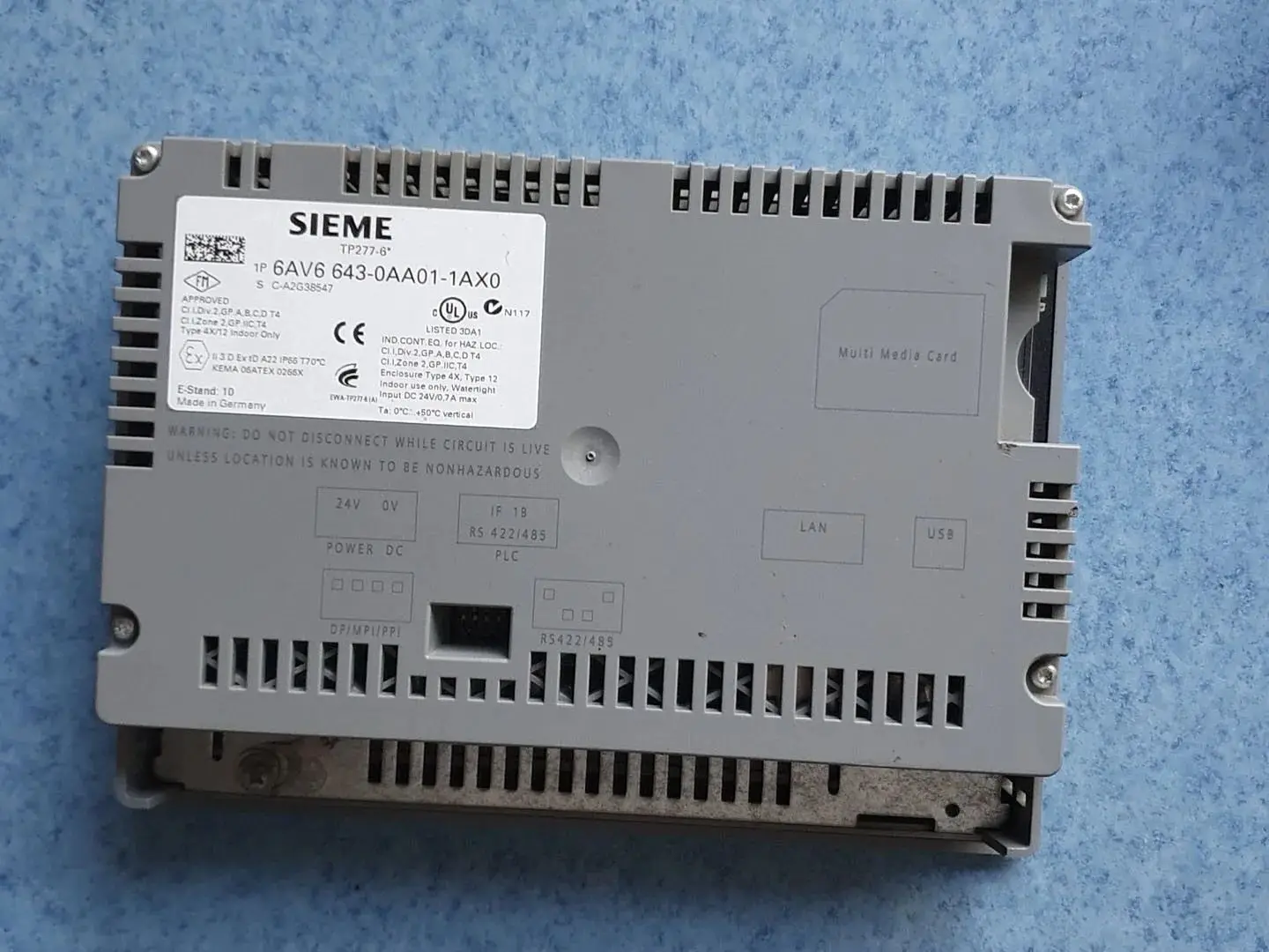 6AV6643-0AA01-1AX0 HMI Panel for Siemens 6AV6 643-0AA01-1AX0