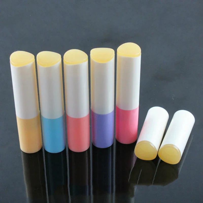 4g Plastic Lipstick Bottle Empty Handmade Lip Balm Salve Refillable Lip Cream Container Candy Color Bottom  travel essentials