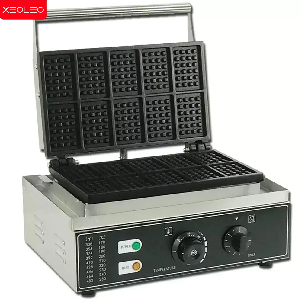 XEOLEO Electric Waffle Maker 1550W 10 Slices Sandwich Waffle Maker Machine Non-stick Coating Waffles Iron Baking Machine