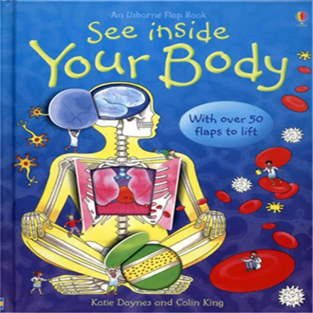Usborne's „Look /See Inside“-Serie enthüllt den manuellen Flip-Mechanismus