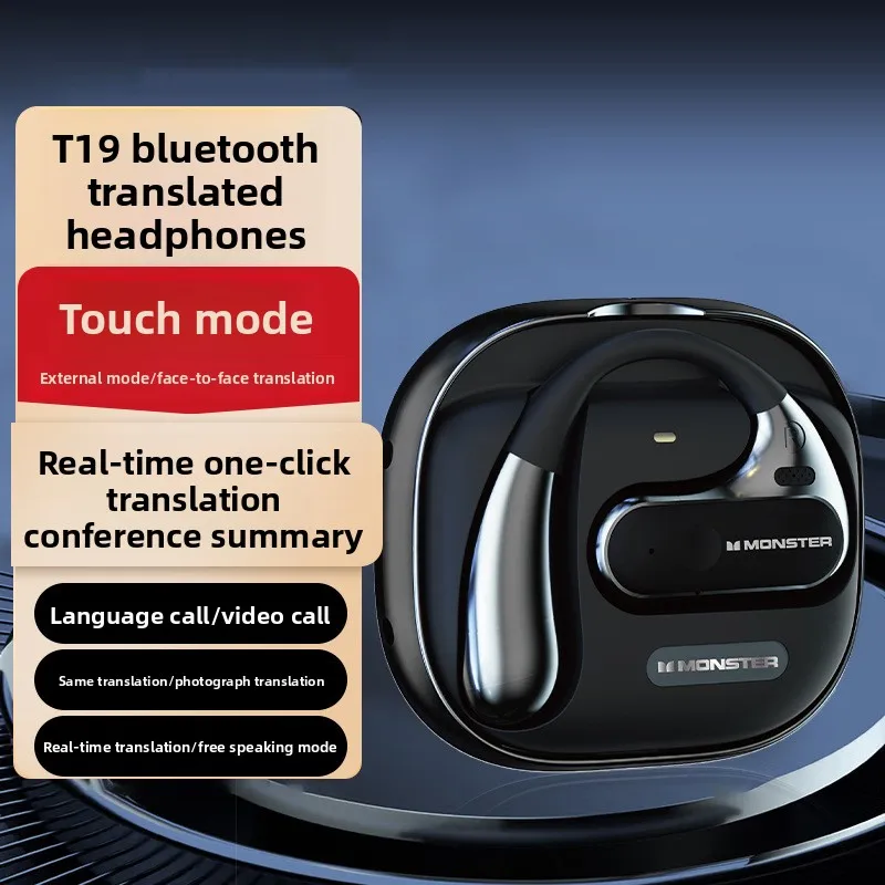 

Popular Hot sell Cross-Border New T19 Wireless for Bluetooth Earbuds OLED 5.4 Ear-hook Translators Multi-Language Support