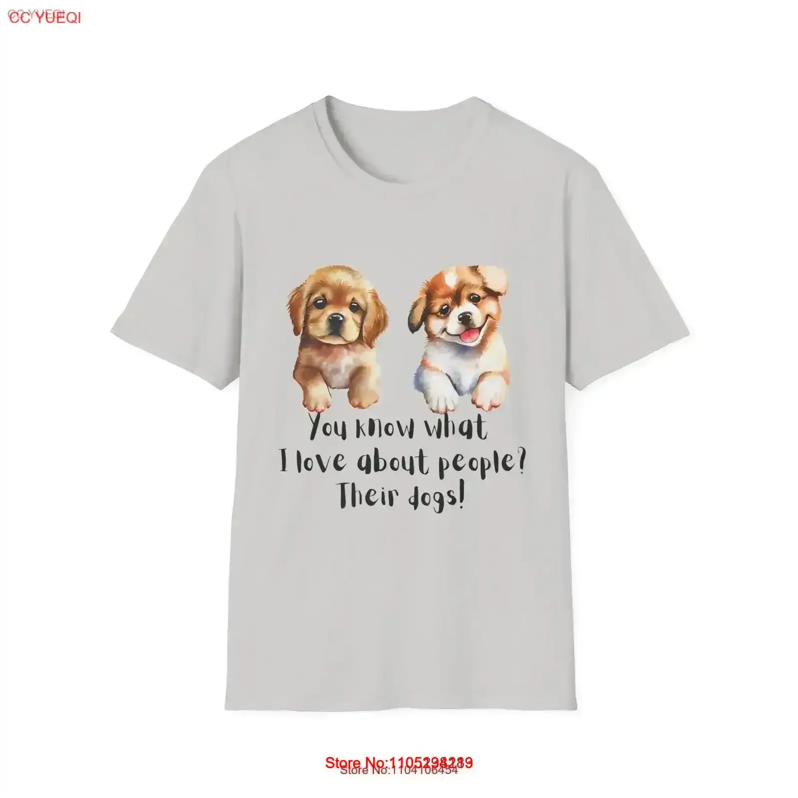 Dog Lover Want to know what I like about people Their dogs T Shirt vintage Washed homme Comfortable streetwear Slightly fashion