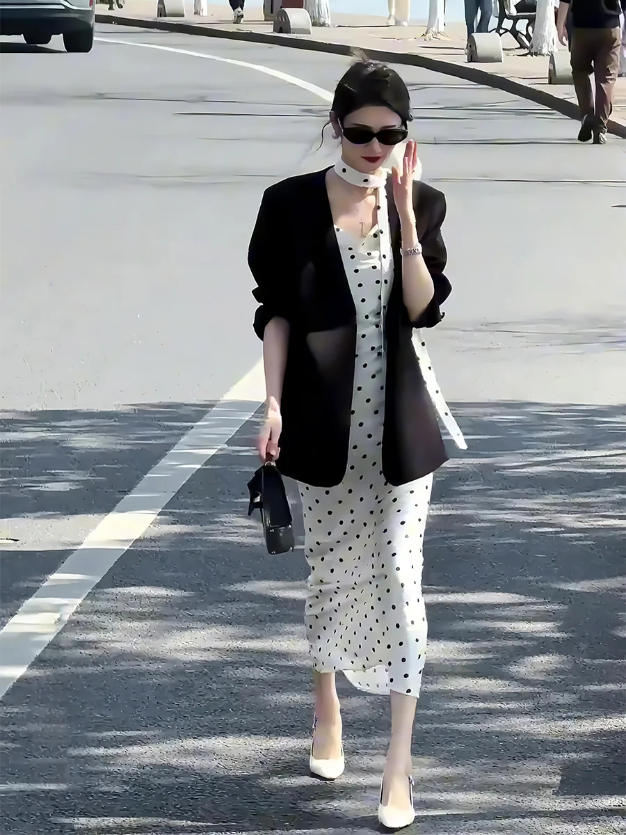 Veelzijdige lichtgewicht luxe losse dames lente 2025, nieuw pak Dr tweedelige set Faionable Design All-Match Sle