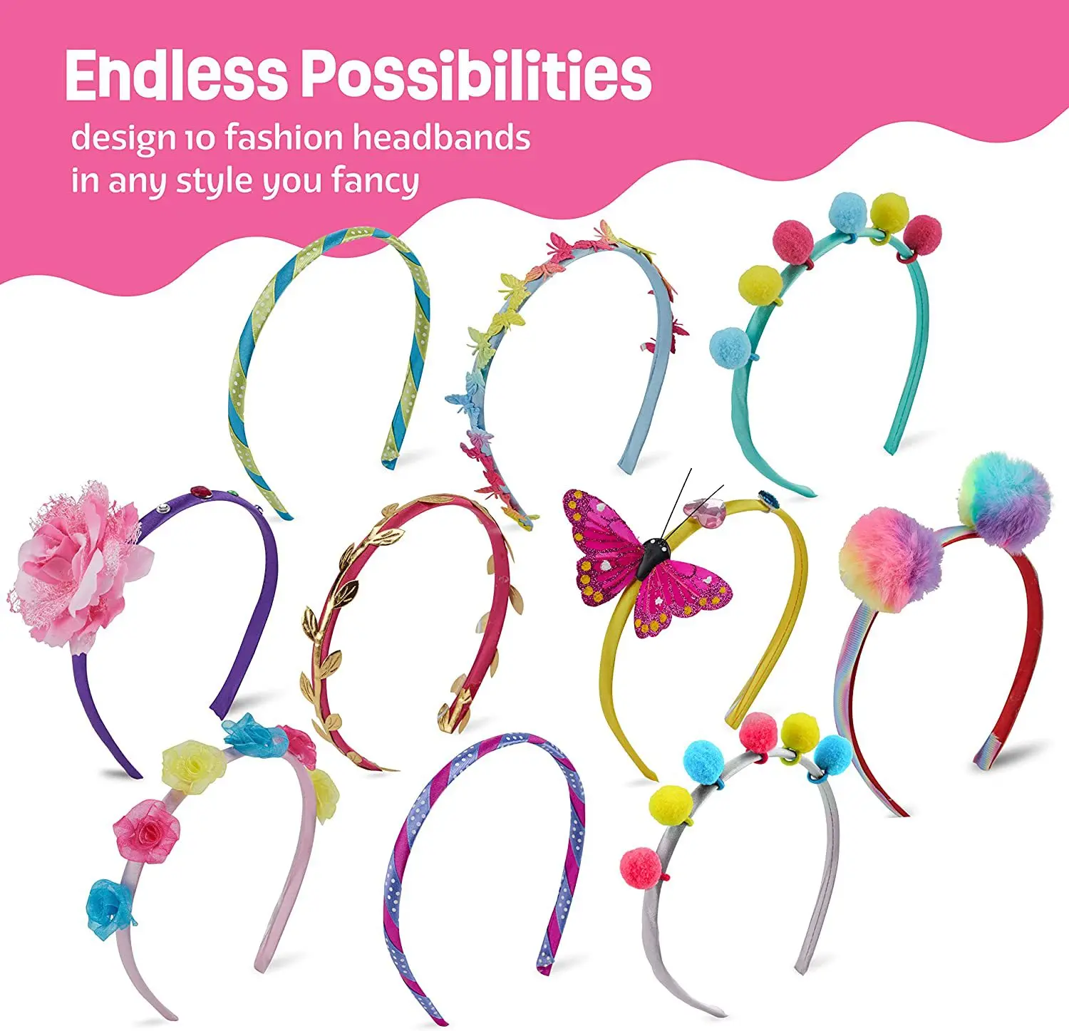 Cross-border Children Diy Headband Set Handmade Hair Clip Design Materials For Girls Birthday Gift Package