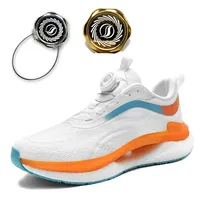 No Tie Shoe Laces Round Swivel Buckle Steel Wire Shoelaces for Sneakers Comfortable Easy on And Off Lazy Shoes Lace 1 Pair