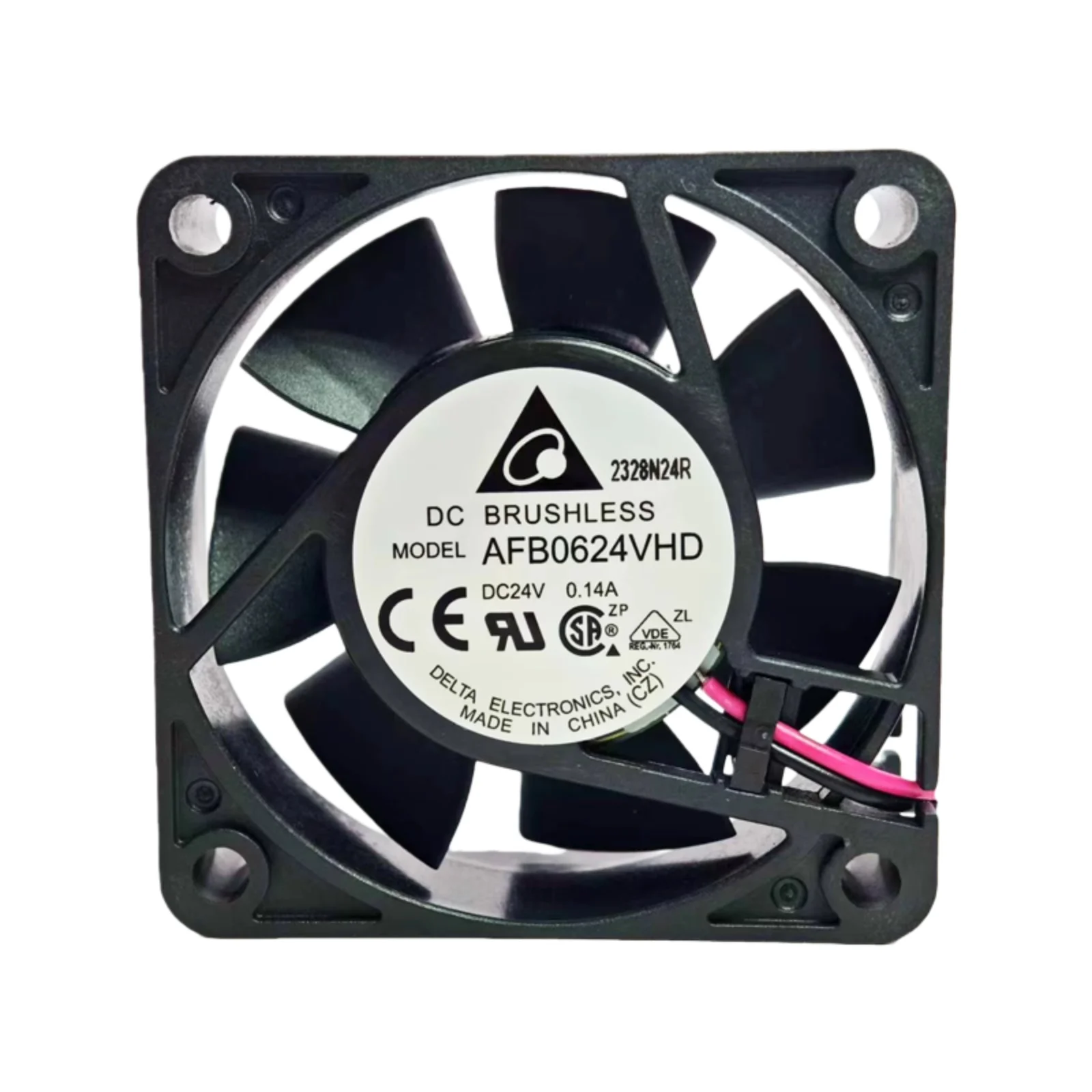 for Delta AFB0624VHD Original 6020 24V 0.14A Industrial Cooling Fan 19.8CFM 33dBA Dual Ball Bearing for VFD Telecom Power Supply