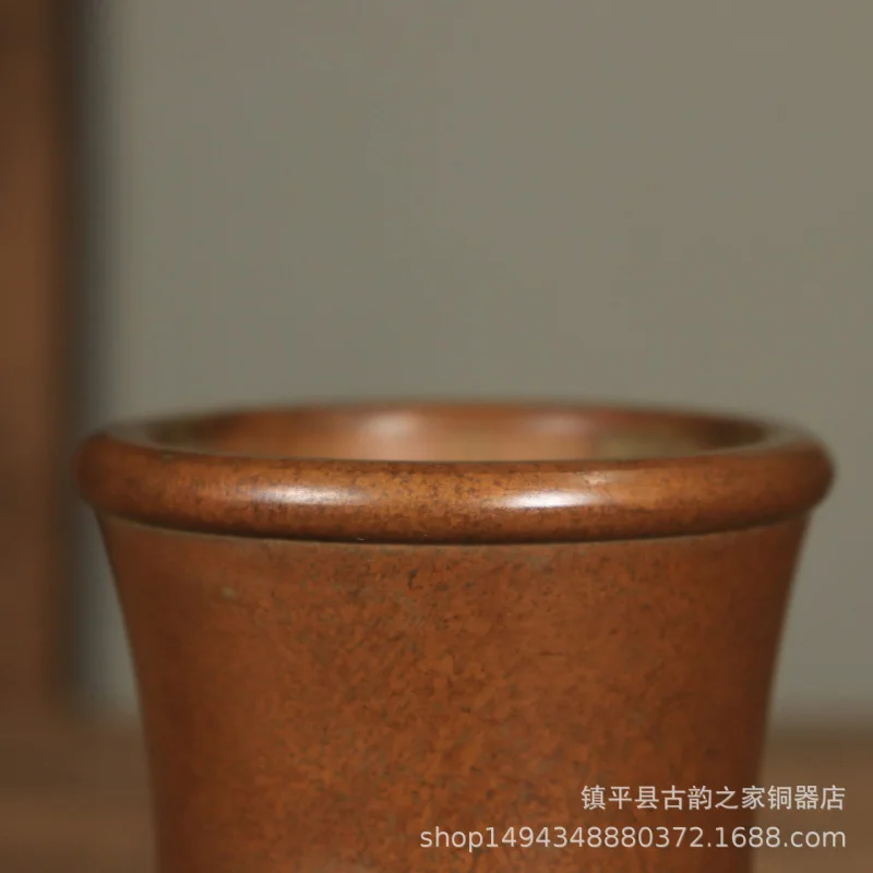 Thickened Copper Ornament Confucius Laozi Teacher Office Gift Success Abacus Pen Holder Decoration