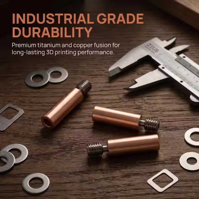 High Quality E3D V6 Throat V5 3D Printer Parts CR10 Bi-metal Heatbreak Copper Plated MK8 Throats For Anycubic V5 CR10S CR6 SE view 3