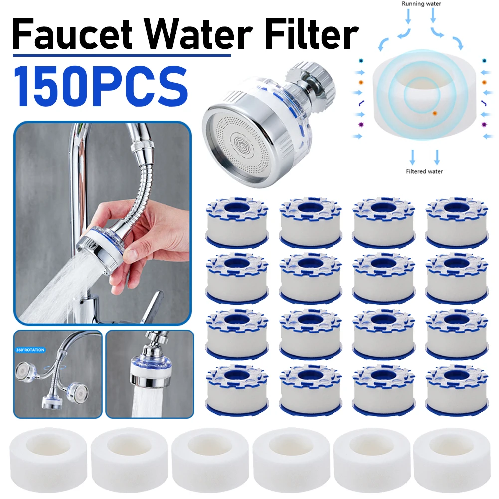 Faucet Water Filter For Kitchen Bathroom 360° Tap Water Purifier Water Purification Remove Chlorine Heavy Metal Filtration Purif