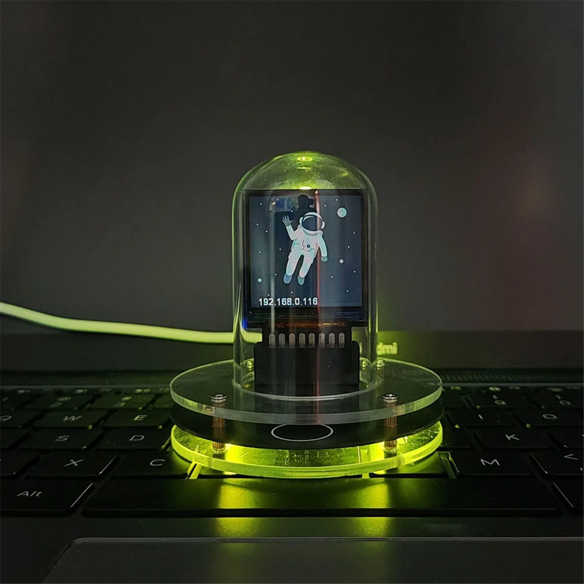 

ABWG-RGB Nixie Tube Clock Smart WIFI Сетевой светодиодный светоизлучающий IPS цветной экран DIY Аналоговая цифровая трубка Ночь