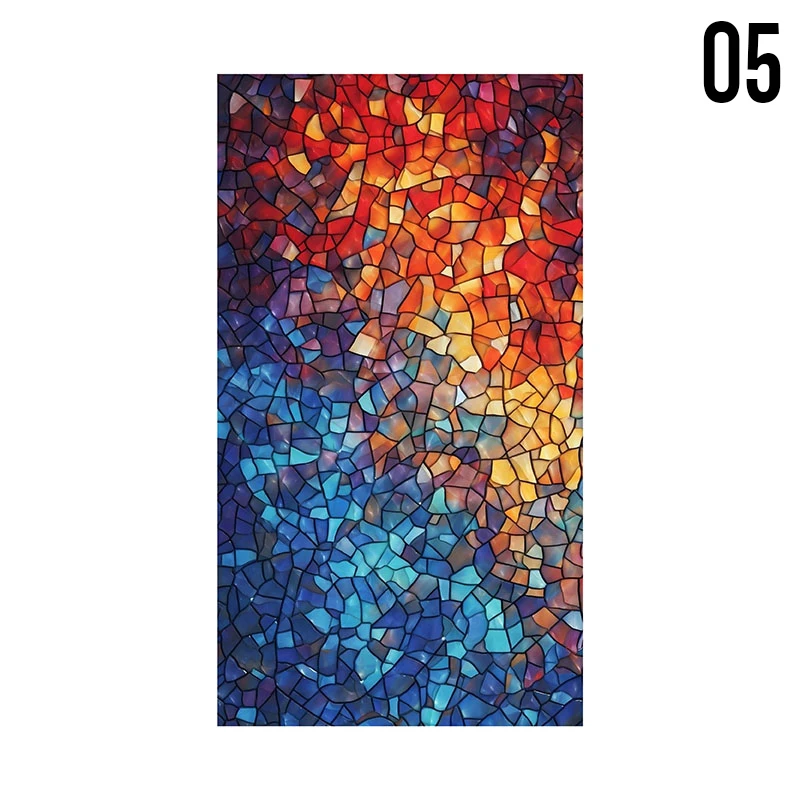 Multi Size Window Privacy Film Retro Church Stained Glass Films Frosted Window Sticker Home Bathroom Balcony Office Decor Film