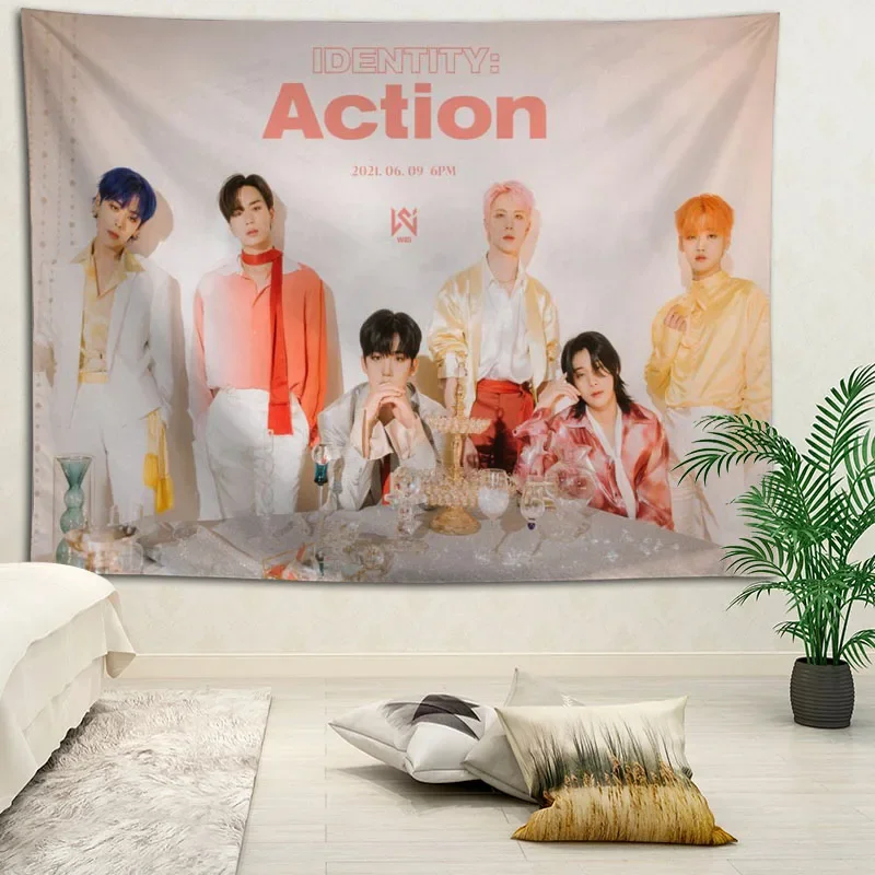 

Custom KPOP WEI Decoration Home Decor Psychedelic Tapestry Abstract Carpet Wall Cloth Tapestries 75X100CM 100X150CM 130X150CM