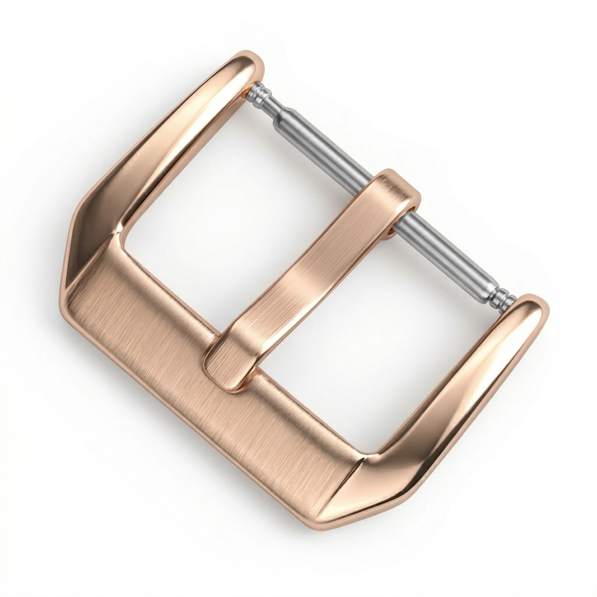 Wholesale 20pcs Watchband Buckle Stainless Steel Middle Brushed Strap Clasp Silver Gold Black Watch Accessories 16 18 20 22mm