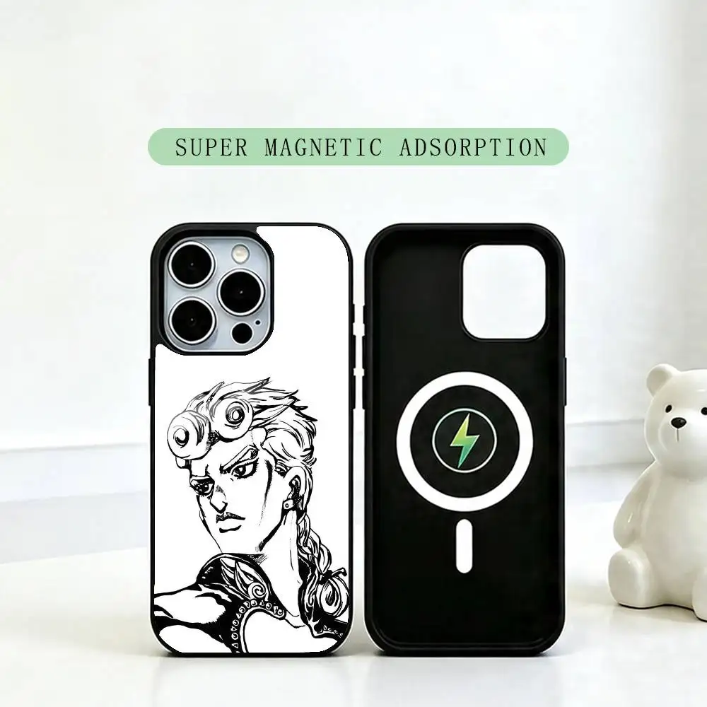 J-JOJOs G-Giorno G-Giovanna  Phone Case For iPhone17,16,15,14,13,12,11 Plus,Pro Supports Magnetic Wireless Charging