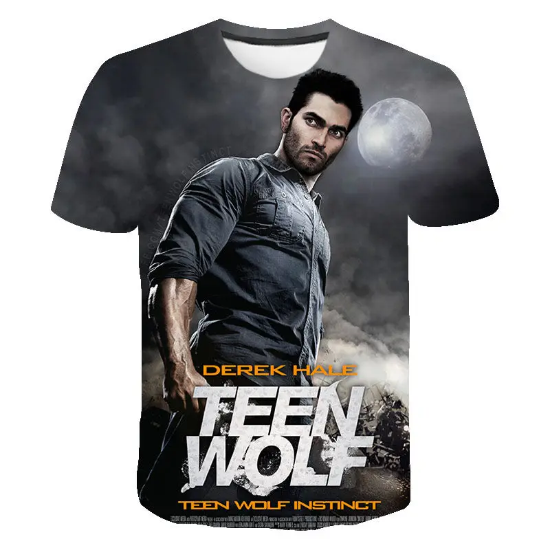 American TV Series Teen Wolf 3D Printed T-shirt Men Fashion Summer Casual Short Sleeve Unisex Hip Hop Streetwear Oversized Tops