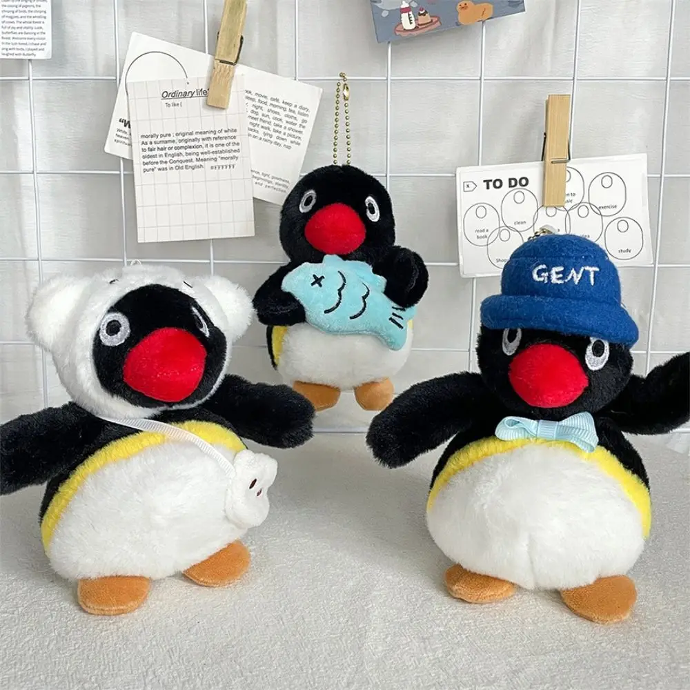 Cute PP Cotton Penguin Pendant Cartoon Bag Charm Keychain Gift Plush Doll