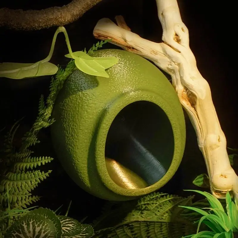 QX2E Artificial Resting Cave Shelter Reptiles Aquarium Decors Landscape for Beautify Aquarium Landscaping Appearance Plastic