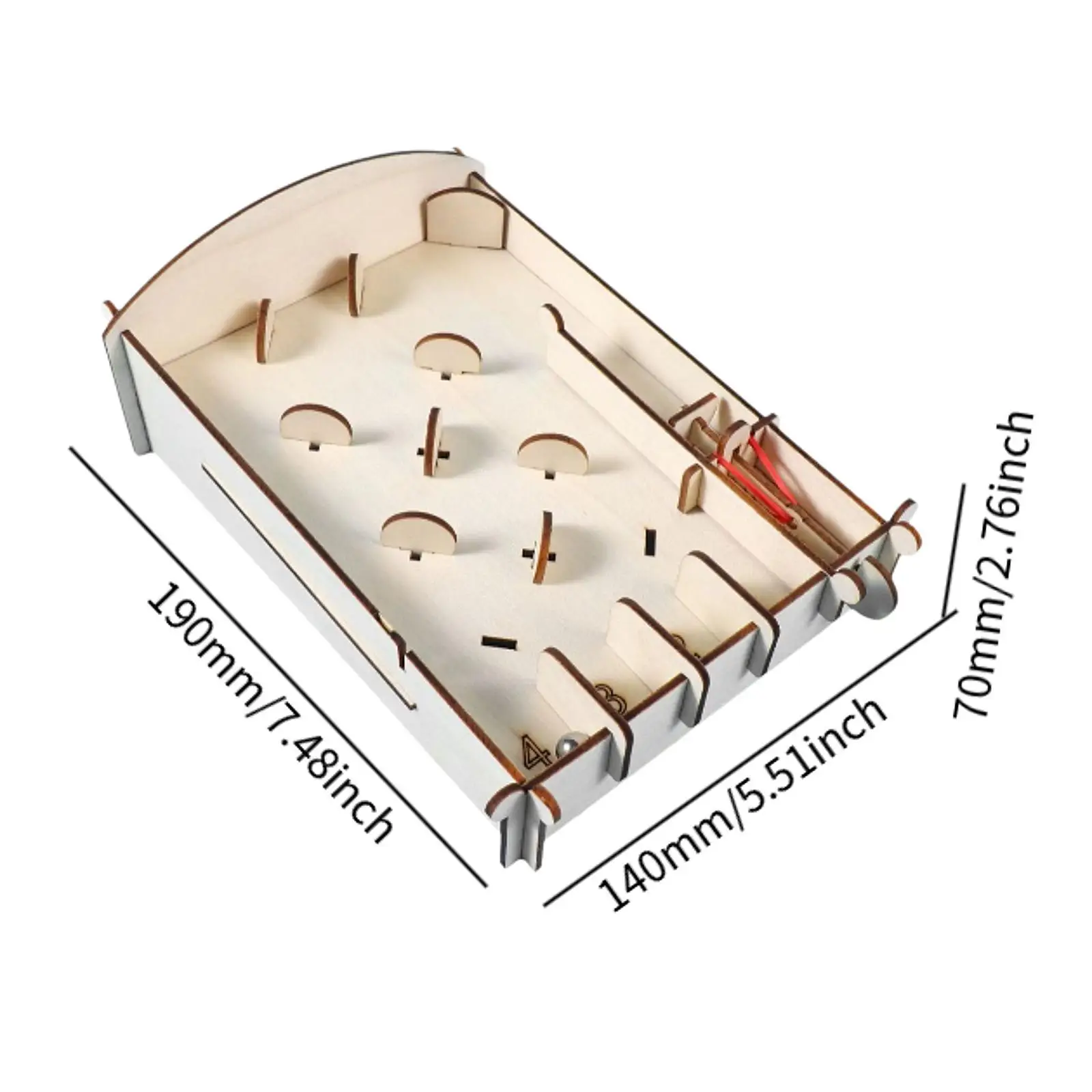 Miniatuur flipperkast Modelbouwpakket DIY-tafelspel Cadeau Leeftijden 7 en hoger Educatief speelgoed Feest Kerstmis 3D Houten puzzel