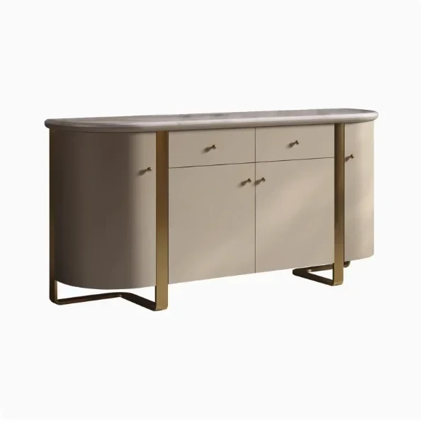 

Light luxury dining side cabinet shoe cabinet Italian post-modern marble storage high-end entrance cabinet