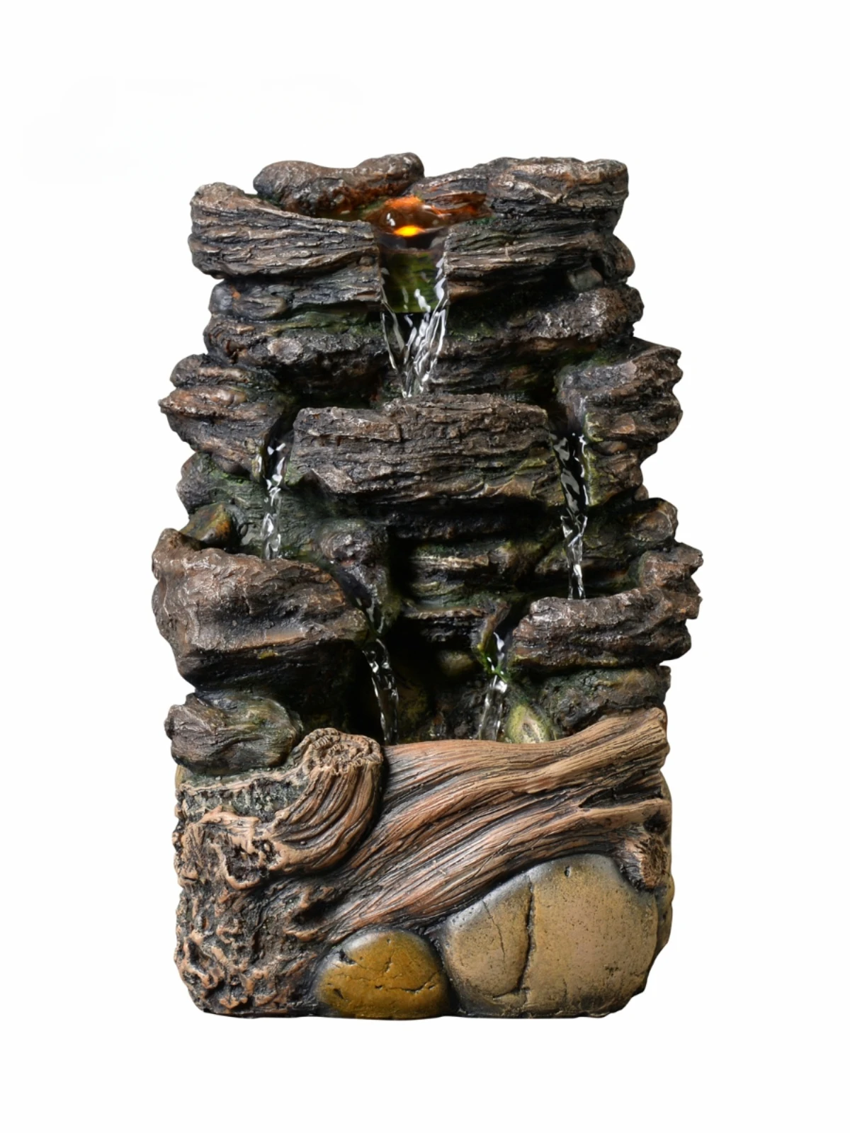 Creative Rockery Stone Flowing Water Ornaments Circulation Small Living Room Office Desk Surface Panel Humidifier