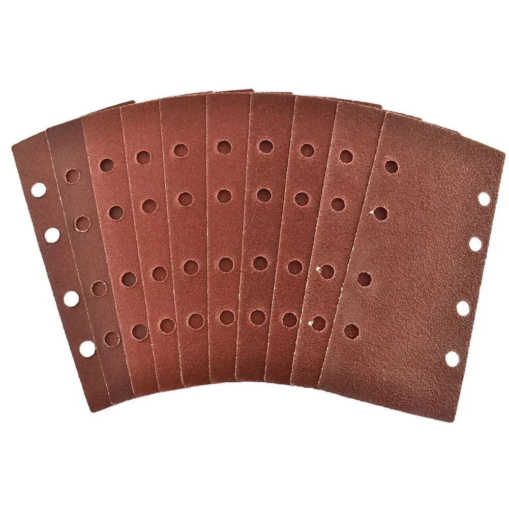 Ensemble de papier abrasif auto-adhésif rectangulaire, papier abrasif floqué, papier abrasif sec pour le polissage du bois et du métal, grain 80,