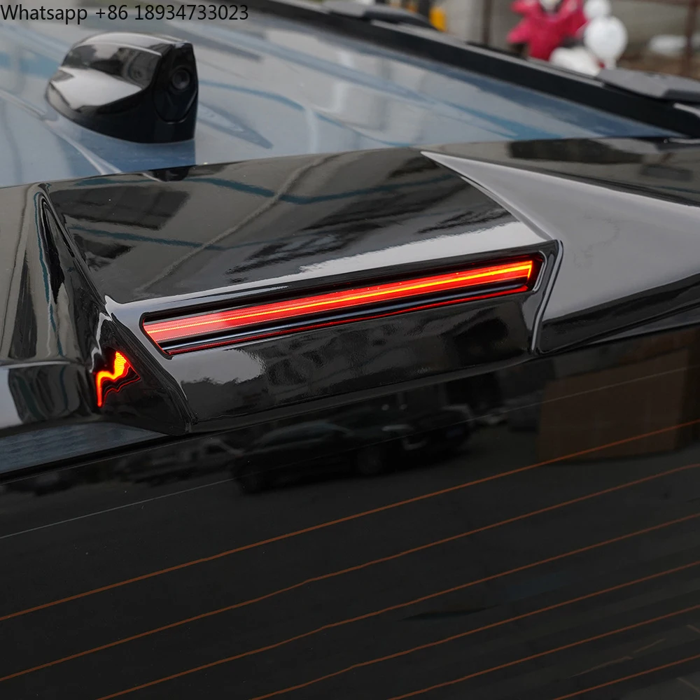 سبويلر ذيل السيارة باللون الأسود اللامع ABS جديد لجناح سبويلر سقف المدافع لسيارة لاند روفر ديفندر 2021 2022 20223