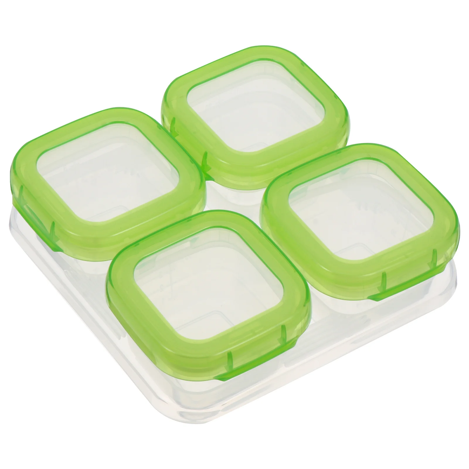 

4Pcs Baby Food Storage Boxes Premium Silicone PP Material Leakproof Sealed Freezer Safe Infant Food Container for Milk Powder