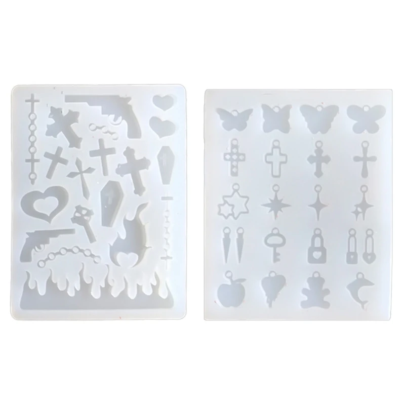 

Crossed Parts Silicone Mold Resin Shaking Cup Mold for Pendant Jewelry C1FC