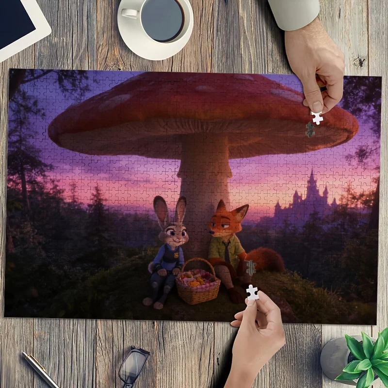 1000 قطعة من ألغاز ملصق ديزني زوتوبيا جودي آند نيك وايلد - والنشاط العائلي الممتع، والفيلم، ولعبة عيد الميلاد، وديكور الغرفة لـ & (/) -