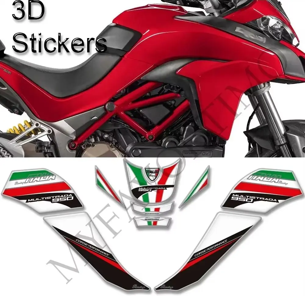 

Fit Ducati MULTISTRADA 950 S Protector Tank Pad Grips 3d stickers adhesive Decals Gas Fuel Oil Kit Knee