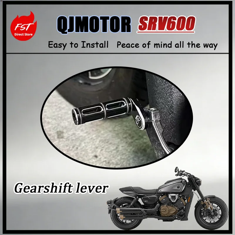 

FOR QJMOTOR SRV600 Extended Gear Shift Lever Non-Slip Enlarged Foot Rest Shifter Extension Fit for Motorcycle Accessories