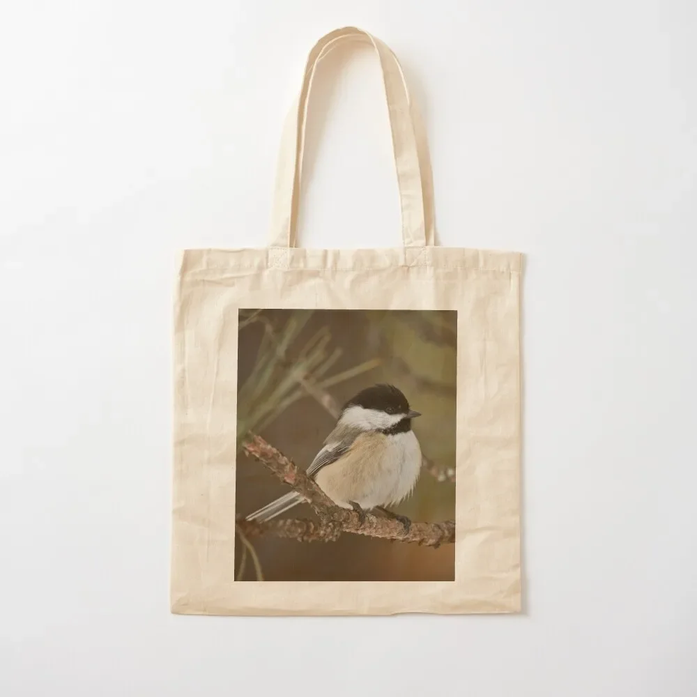 

Black Capped Chickadee Tote Bag reusable shopping bag shopping bag tote woman