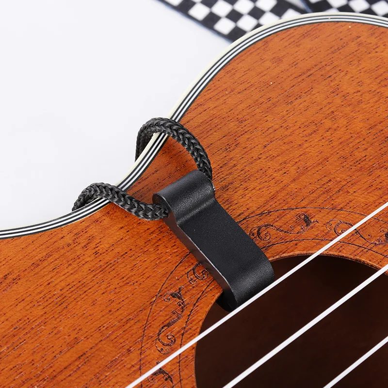 Ethnic Style Ukulele Strap Durable Adjustable Printing Ribbon Plastic Hook Clip-on Hawaii Guitar Belt Instrument Accessories